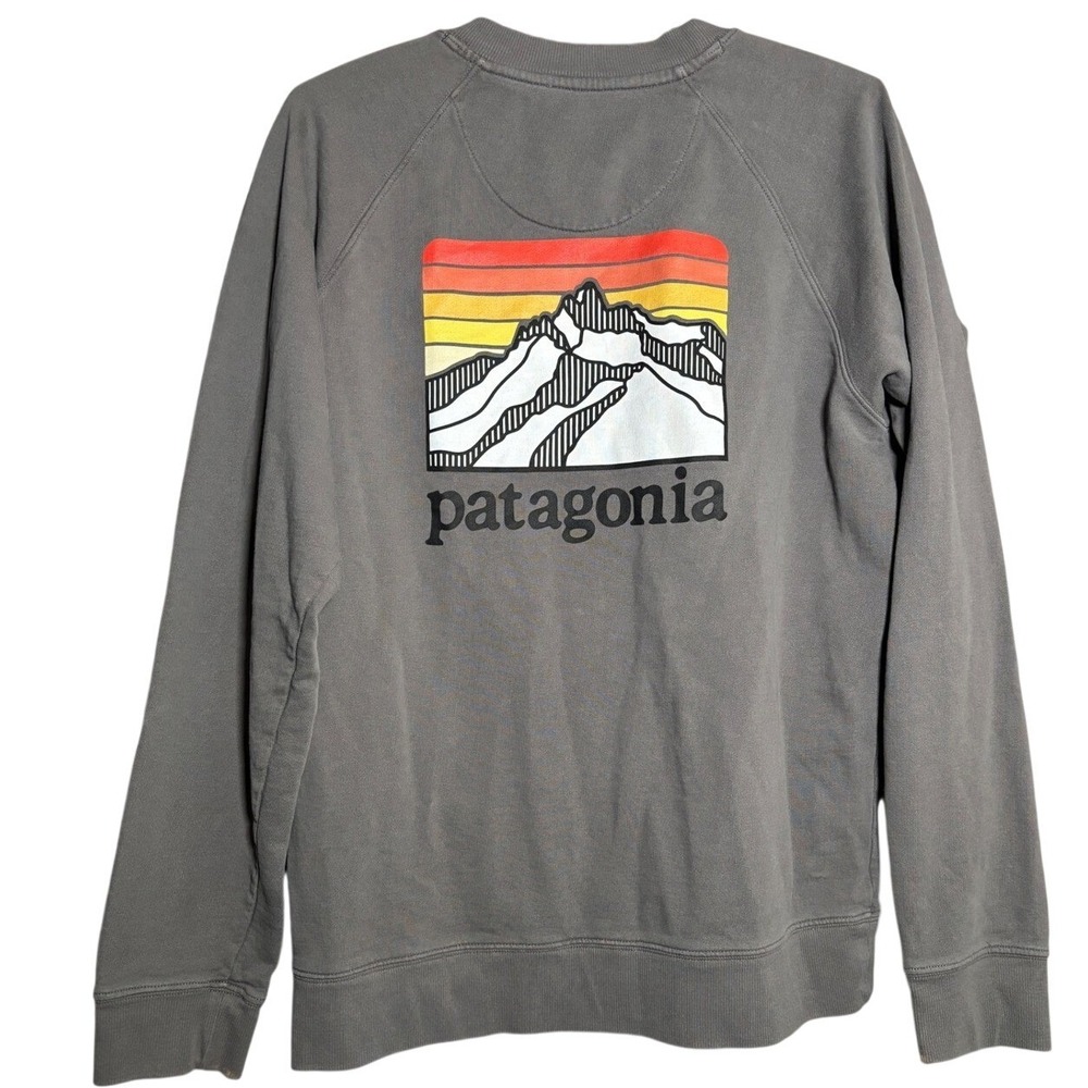 Patagonia Womens M Fitz Roy Mountain Sunset Graphic Sweatshirt Organic Gorpcore